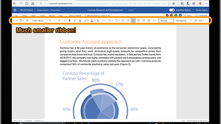 Microsoft thiết kế lại phần mềm Office gọn gàng, đơn giản hơn - Ảnh 1.