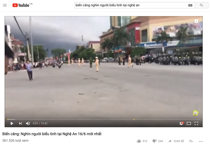 ‘Nghìn người biểu tình ở Nghệ An 16-6’ là clip bịa đặt - Ảnh 1.