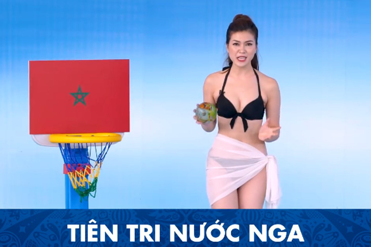 Một kênh truyền hình ở Việt Nam đưa MC mặc bikini dẫn World Cup - Ảnh 2.