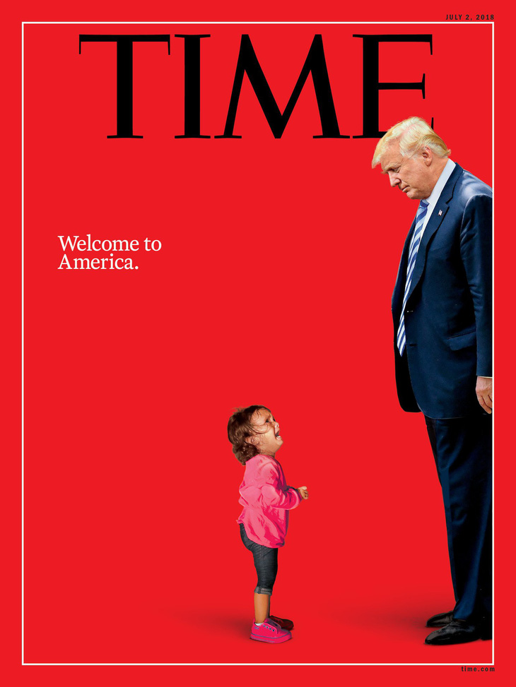 Trang bìa Time cho thấy một nước Mỹ thiếu nhân từ của ông Trump - Ảnh 1.