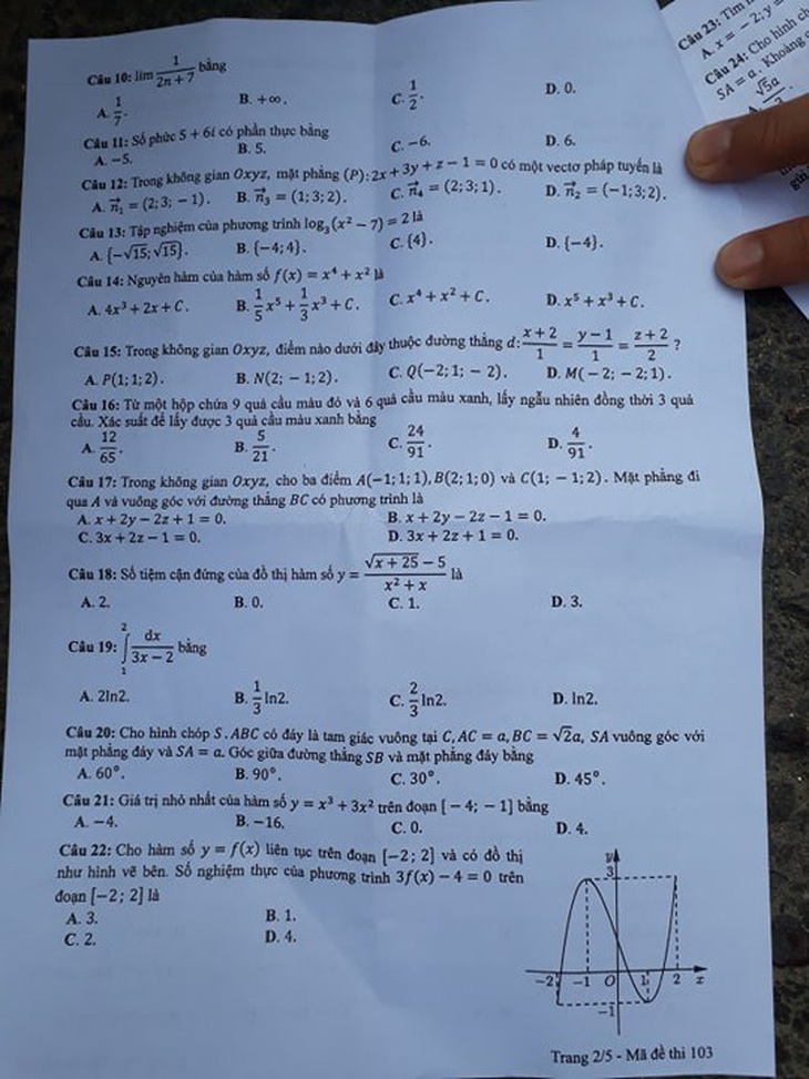 Thí sinh than đề thi toán THPT quốc gia dài và khó, nhiều em bật khóc - Ảnh 18.