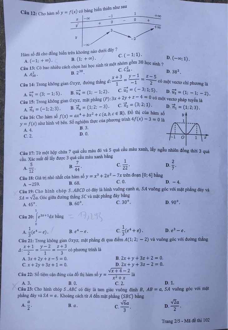 Thí sinh than đề thi toán THPT quốc gia dài và khó, nhiều em bật khóc - Ảnh 13.