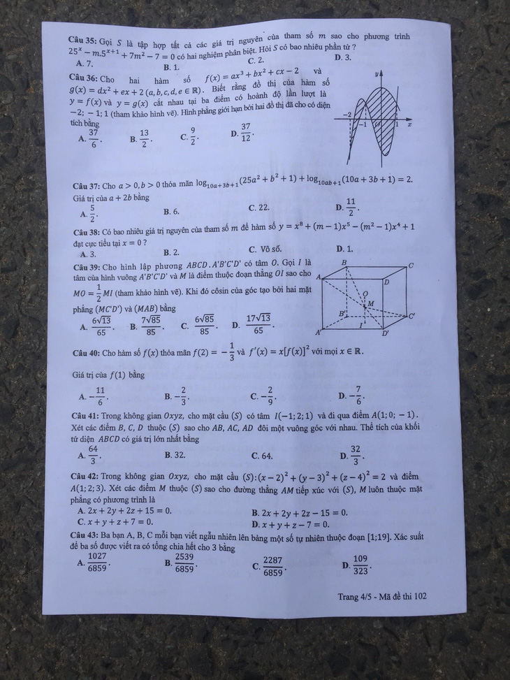 Thí sinh than đề thi toán THPT quốc gia dài và khó, nhiều em bật khóc - Ảnh 15.