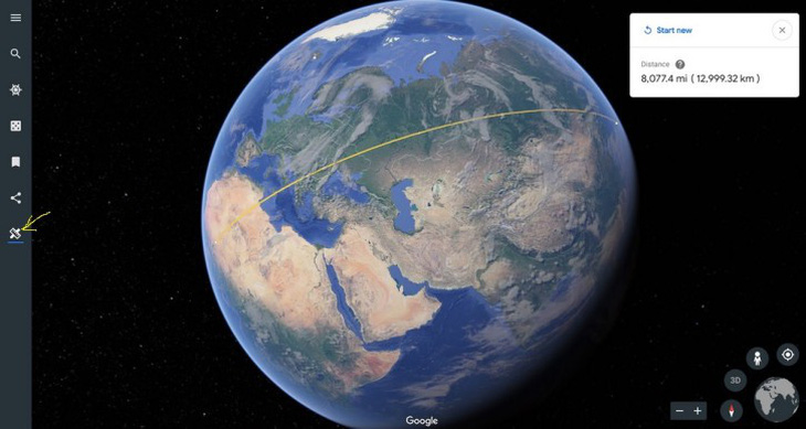 Google Earth giúp người dùng đo khoảng cách và diện tích - Ảnh 3.