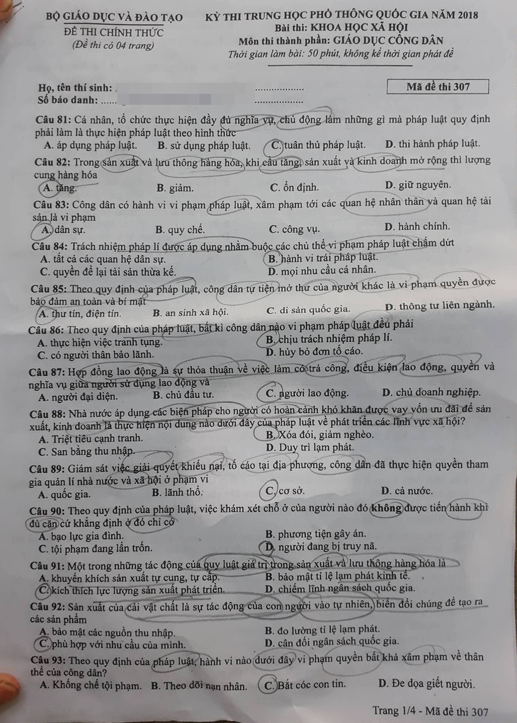 Đề giáo dục công dân hỏi về vi phạm trong bầu cử hội đồng nhân dân - Ảnh 2.