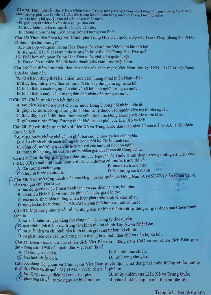 Bài giải môn sử thi THPT quốc gia 2018 - Ảnh 4.