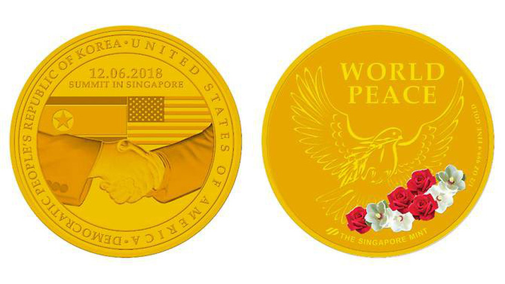 Singapore phát hành huy hiệu kỷ niệm thượng đỉnh Mỹ - Triều - Ảnh 1.