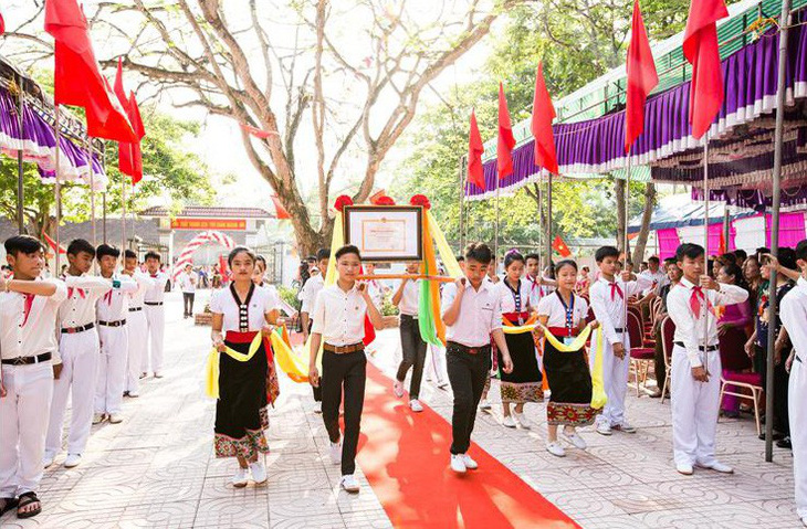 Trường THCS Chi Khê - Nghệ An đạt chuẩn quốc gia - Ảnh 1.