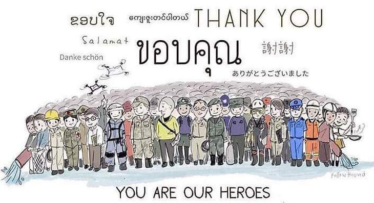 Tranh giải cứu đội bóng Thái Lan khiến dân mạng say mê - Ảnh 2.
