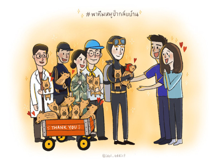 Tranh giải cứu đội bóng Thái Lan khiến dân mạng say mê - Ảnh 13.