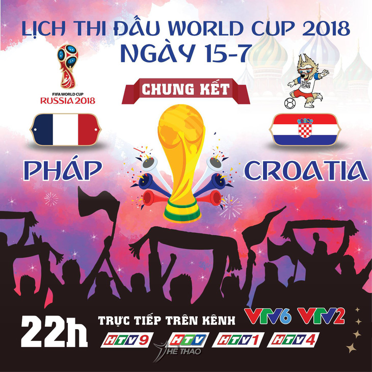 Lịch trực tiếp trận chung kết World Cup 2018 - Ảnh 1.