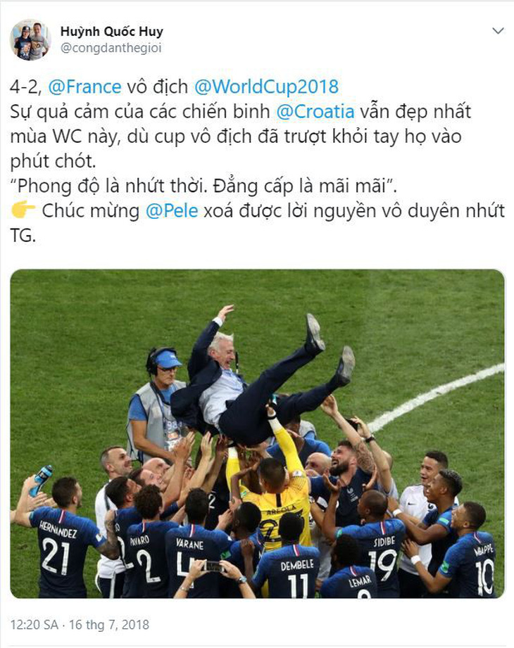 World Cup kết thúc: Pháp rinh cúp, Croatia rinh trái tim người hâm mộ - Ảnh 3.