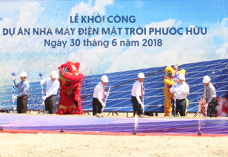 Ninh Thuận: Khởi công dự án Nhà máy điện mặt trời Phước Hữu - Ảnh 1.