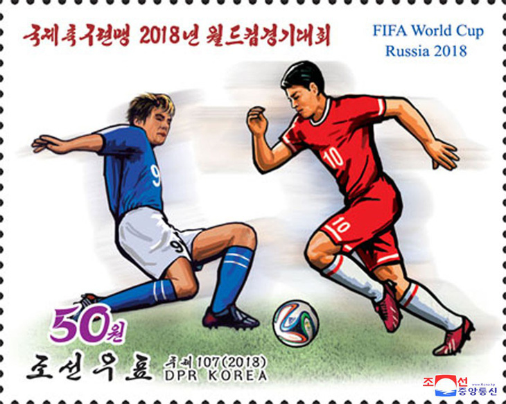 Triều Tiên phát hành bộ tem World Cup 2018 giá 2 tô phở 1 con tem - Ảnh 3.
