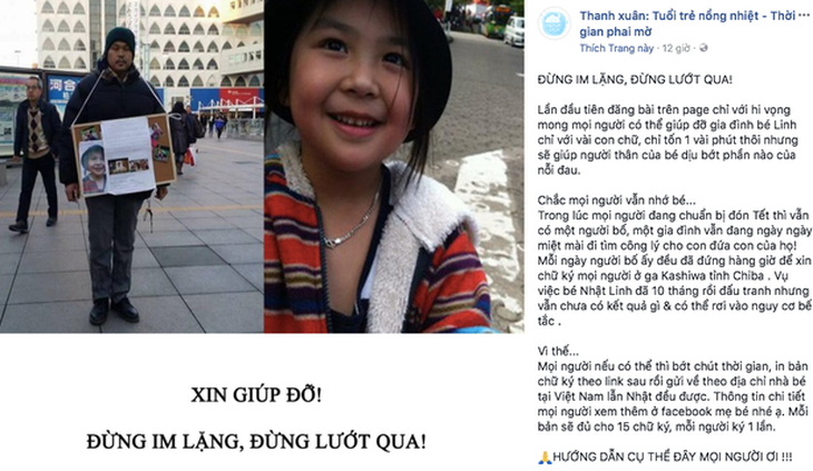 Cộng đồng kêu gọi 50.000 chữ ký đòi công bằng cho bé Nhật Linh - Ảnh 1.