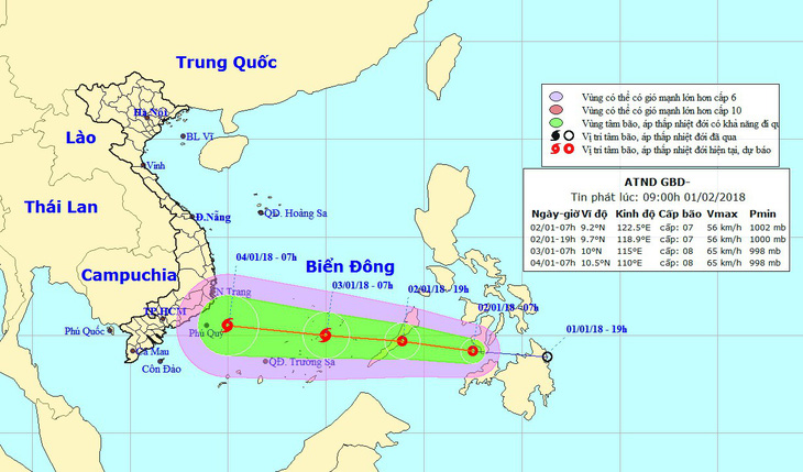 Áp thấp nhiệt đới sắp thành bão đang tiến dần vào Biển Đông - Ảnh 1.