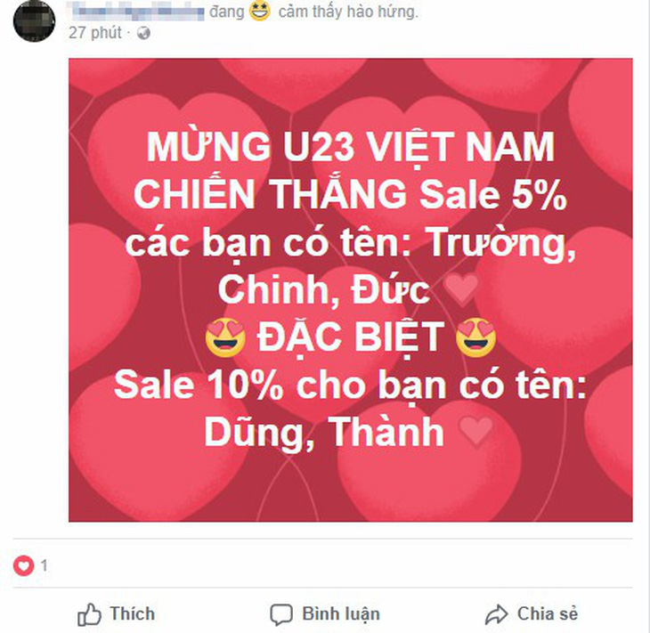 Bão sale xuất hiện ngay sau chiến thắng của U23 Việt Nam - Ảnh 10.
