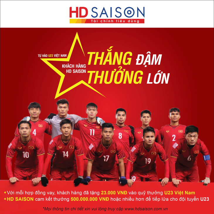 U23 thắng đậm, HD SAISON thưởng lớn - Ảnh 1.