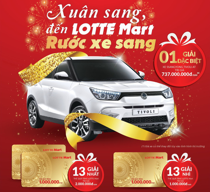 Xuân sang, đến Lotte Mart rước xe sang - Ảnh 1.