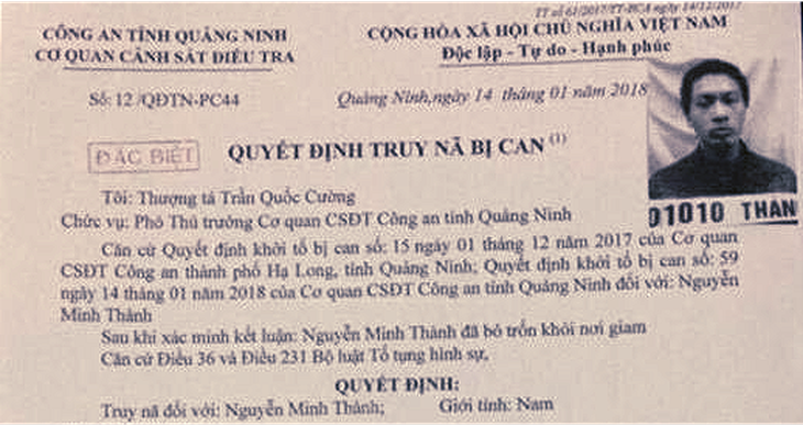 Quảng Ninh truy nã hai bị can bỏ trốn khi chữa bệnh - Ảnh 2.