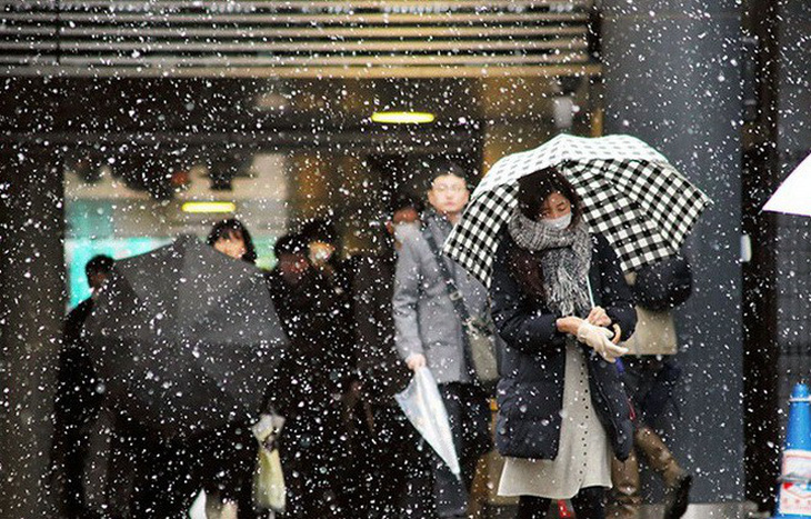 Tuyết dày đặc, nhiều trường học Nhật hoãn kỳ thi đầu vào - Ảnh 1.
