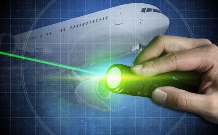 Từ 15-1, chiếu tia laser vào máy bay sẽ bị phạt đến 40 triệu