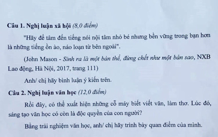 "Cỗ máy biết viết văn, làm thơ" vào đề thi học sinh giỏi quốc gia