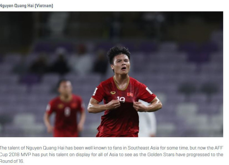 Quang Hải dẫn đầu cuộc bình chọn Cầu thủ hay nhất vòng bảng Asian Cup - Ảnh 1.