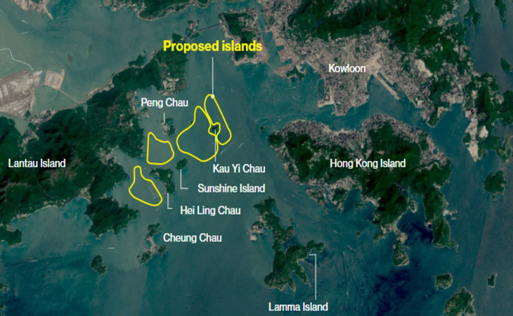 Hong Kong tính xây 4 đảo nhân tạo để di dân - Ảnh 2.