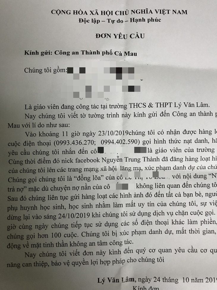 Một giáo viên thiếu nợ, cả trường bị khủng bố - Ảnh 2.