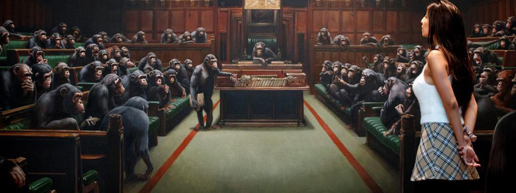 Tranh vẽ Quốc hội Anh như bầy khỉ có giá hơn chục triệu đô - Ảnh 2.