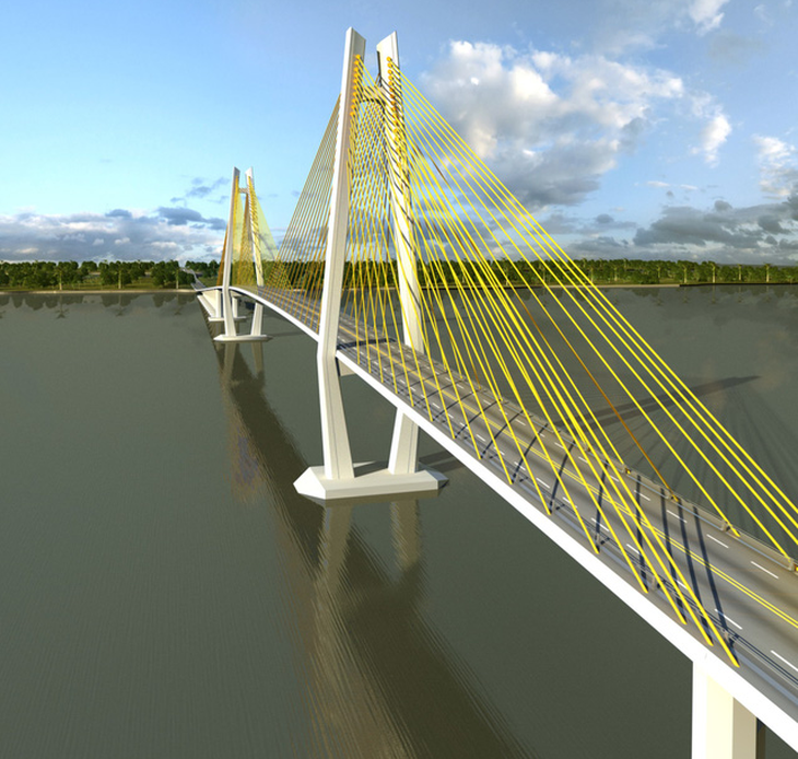 Đề xuất làm cầu Rạch Miễu 2 bằng vốn ngân sách cho nhanh - Ảnh 1.