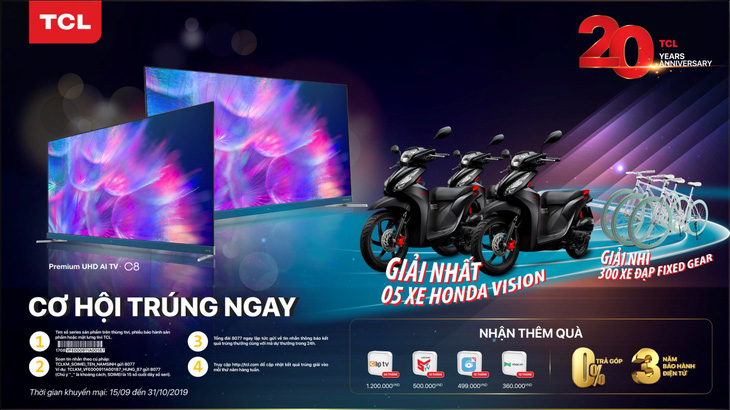 TCL khuyến mãi khủng nhân kỷ niệm 20 năm - Ảnh 1.