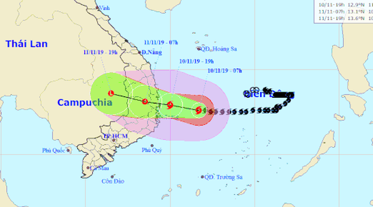 Đêm nay 10-11, bão số 6 đổ bộ đất liền, gió giật cấp 11 - Ảnh 1.