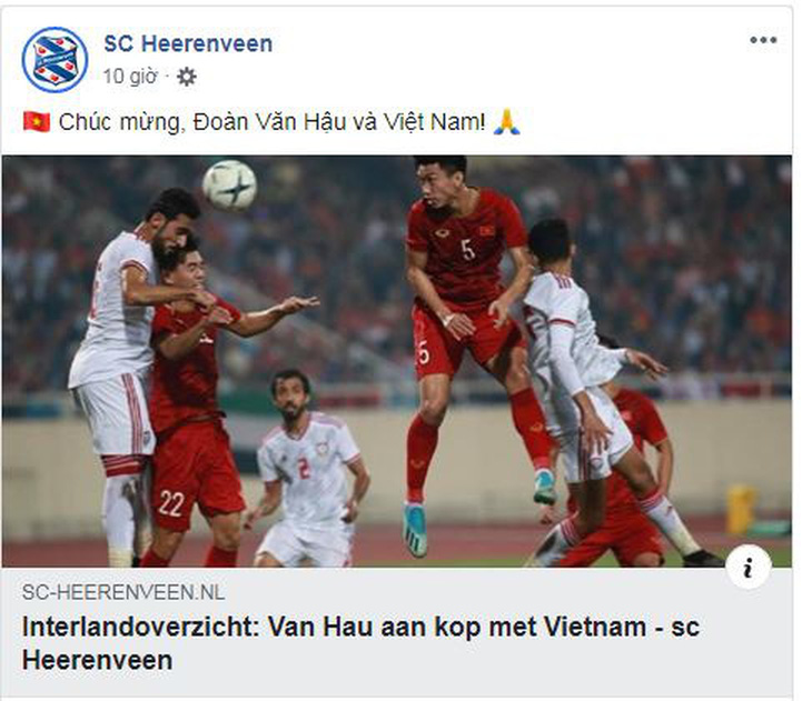 CLB Hà Lan Heerenveen: Việt Nam quá mạnh so với đội tuyển UAE - Ảnh 1.