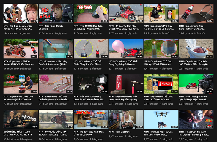 Rợn người với video thả 100 con dao từ trên cao của YouTuber Việt - Ảnh 3.