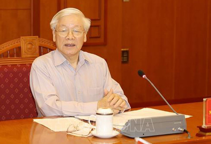 Tổng bí thư, Chủ tịch nước Nguyễn Phú Trọng chủ trì họp về phòng chống tham nhũng - Ảnh 1.