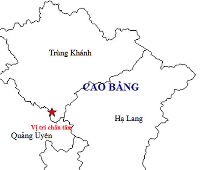 Tiếp tục xảy ra động đất ở Trùng Khánh, Cao Bằng - Ảnh 1.