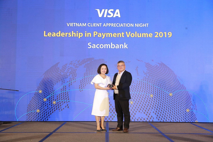 Thẻ Sacombank Visa tiếp tục dẫn đầu thị trường Việt Nam năm 2019 - Ảnh 1.
