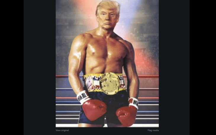 Ông Trump gây tranh cãi khi đăng hình cơ thể cơ bắp boxing trên Twitter
