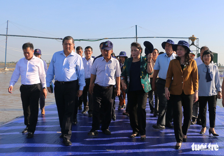 Chủ tịch Quốc hội thăm vùng nuôi cá tra công nghệ cao lớn nhất An Giang - Ảnh 1.