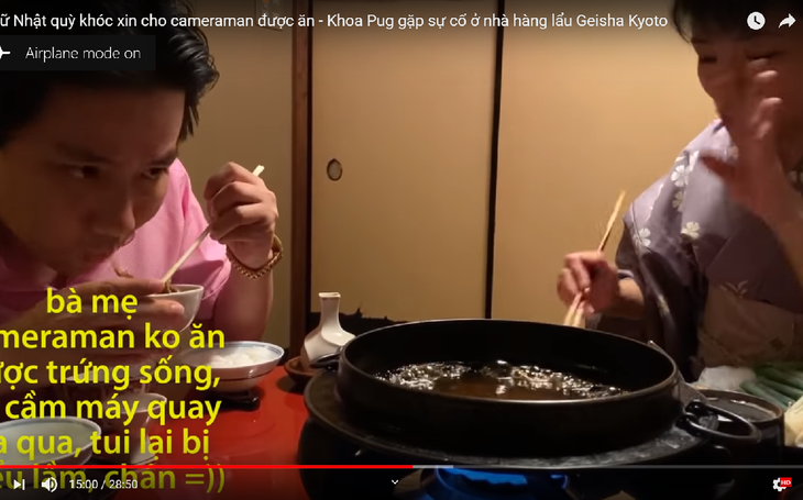 Vlog ‘Phụ nữ Nhật quỳ khóc...’ của  Khoa Pug: 