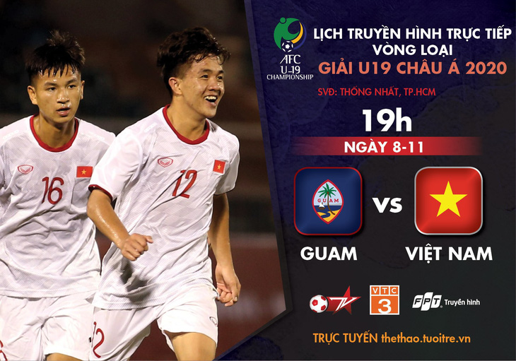 Lịch trực tiếp U19 Việt Nam - Guam: 3 điểm và hơn thế nữa! - Ảnh 1.