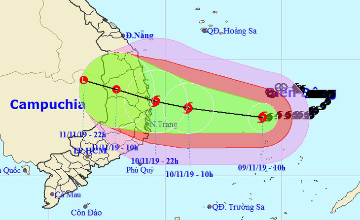 Bão cách Song Tử Tây 110km, miền Trung, Tây Nguyên mưa rất lớn từ đêm nay - Ảnh 1.