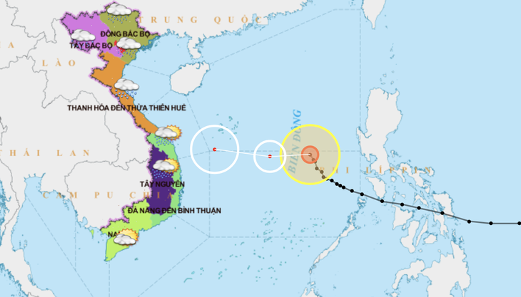 Liên lạc đưa 37 tàu cá ra khỏi vùng nguy hiểm dự kiến bão Phanfone đi qua - Ảnh 2.