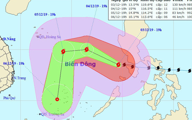 Bão Kammuri đã vào Biển Đông, giật cấp 16