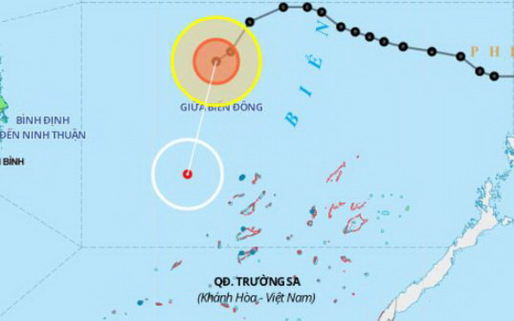 Bão suy yếu thành áp thấp, biển Quảng Trị - Cà Mau gió giật cấp 7 - Ảnh 1.