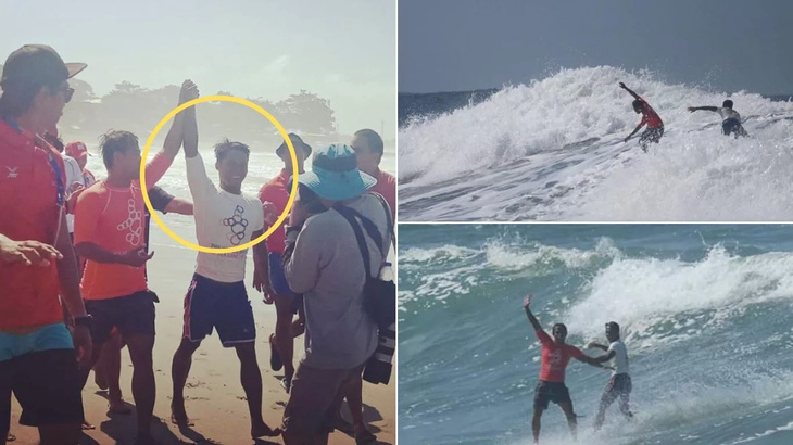 VĐV lướt sóng Philippines ‘hi sinh’ cơ hội huy chương vàng để cứu đối thủ - Ảnh 1.