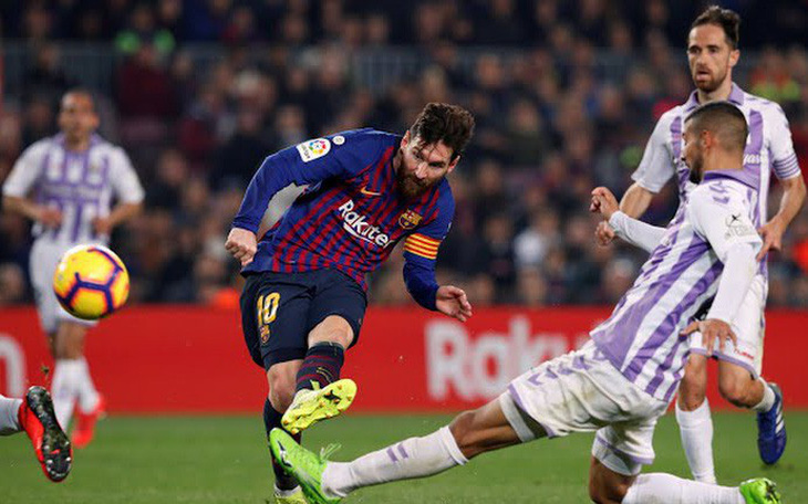 Messi ghi bàn duy nhất, Barcelona đá bại Valladolid