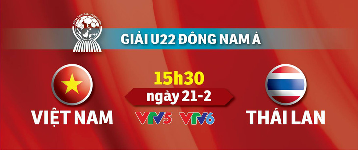 Lịch truyền hình U-22 Việt Nam - Thái Lan: chung kết bảng A - Ảnh 1.